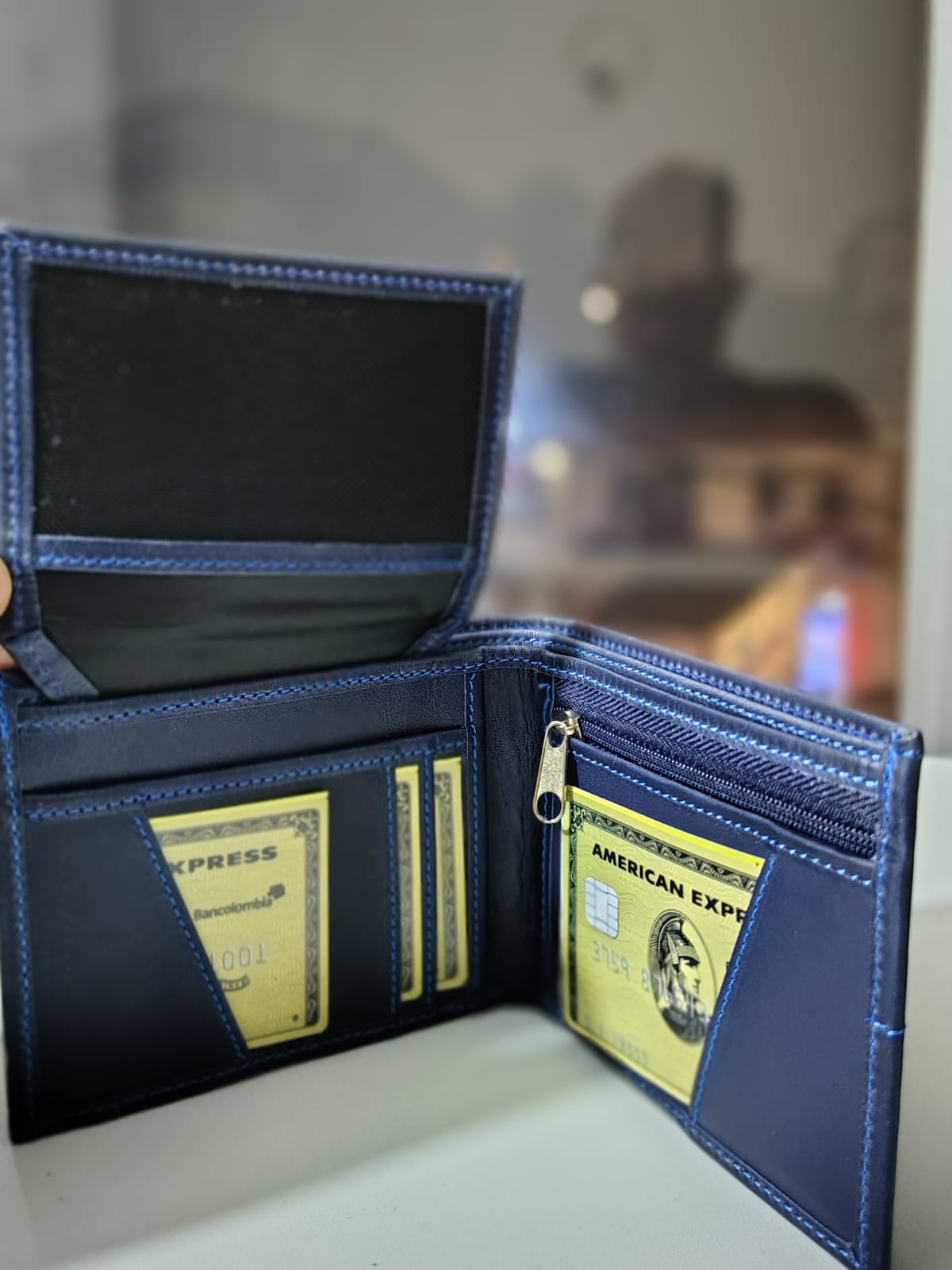 DALS Aurora Blue Leather Wallet