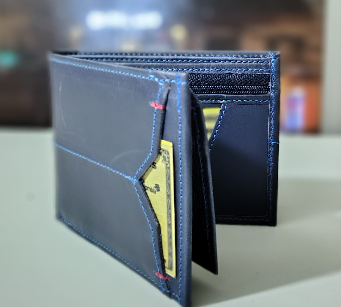 DALS Aurora Blue Leather Wallet