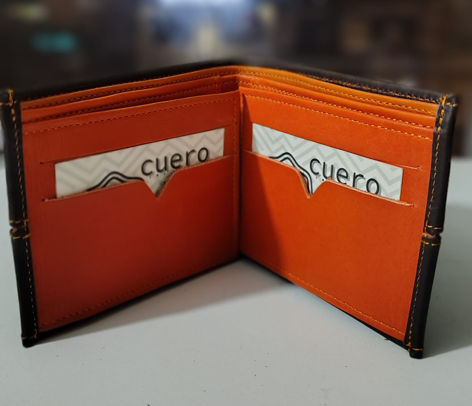 DALS Two-Tone Classic Bifold Leather Wallet