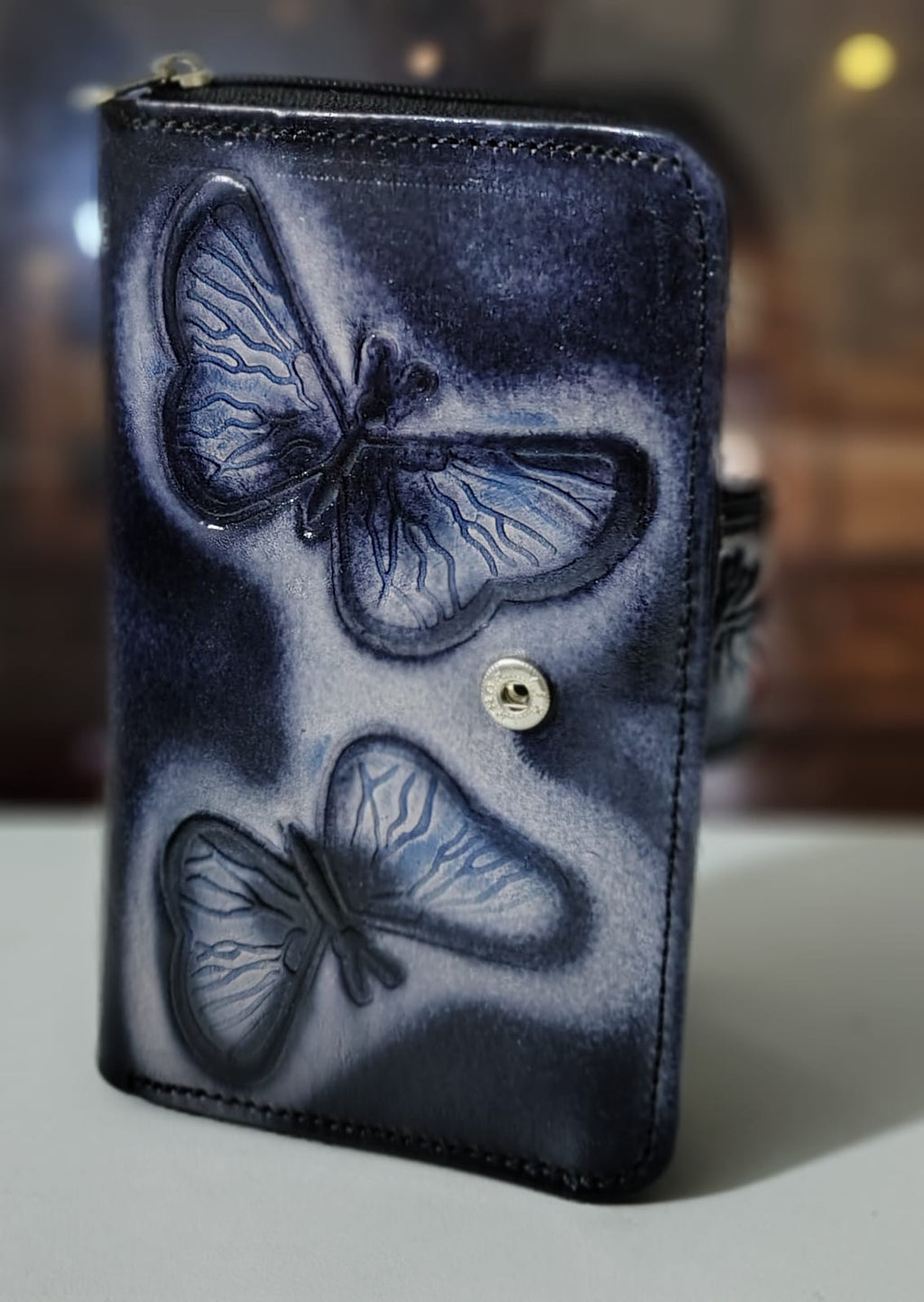 DALS Midnight Butterfly Leather Wallet